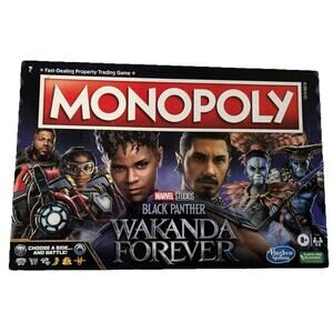 Black Panther Wakanda Forever  Monopoly Board Game -Hasbro- New Sealed